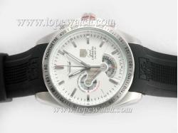 Tag Heuer Grand Carrera Calibre 36 Working Chronograph White Dial with Rubber Strap