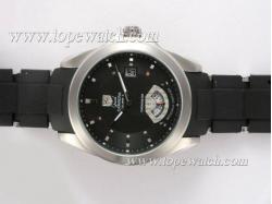 Tag Heuer Grand Carrera Calibre 6 Black Dial with Rubber Strap