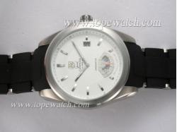 Tag Heuer Grand Carrera Calibre 6 White Dial with Rubber Strap