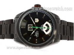 Tag Heuer Grand Carrera Calibre 8 Automatic Full PVD with Black Dial-Same Structure As ETA Version-High Quality