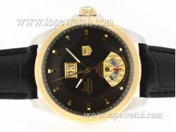 Tag Heuer Grand Carrera Calibre 8 Automatic Two Tone Case with Black Dial-Same Structure As ETA Version-High Quality