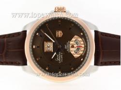 Tag Heuer Grand Carrera Calibre 8 Automatic Two Tone Case with Brown Dial-Same Structure As ETA Version-High Quality