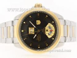 Tag Heuer Grand Carrera Calibre 8 Automatic Two Tone with Black Dial-Same Structure As ETA Version-High Quality