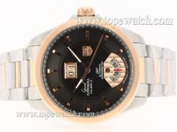 Tag Heuer Grand Carrera Calibre 8 Automatic Two Tone with Black Dial-Same Structure As ETA Version-High Quality