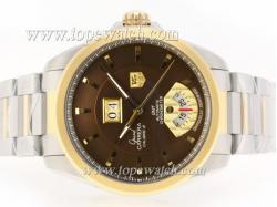 Tag Heuer Grand Carrera Calibre 8 Automatic Two Tone with Brown Dial-Same Structure As ETA Version-High Quality