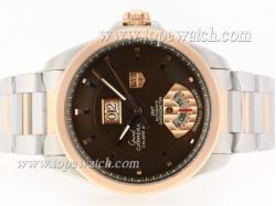 Tag Heuer Grand Carrera Calibre 8 Automatic Two Tone with Brown Dial-Same Structure As ETA Version-High Quality