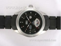 Tag Heuer Grand Carrera Calibre 8 Automatic with Black Dial-Rubber Strap