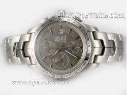 Tag Heuer Link 200 Meters Chronograph Asia Valjoux 7750 Movement with Gray Dial