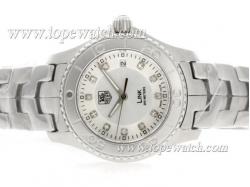 Tag Heuer Link 200 Meters Swiss ETA Movement Diamond Markers with White Dial-Lady Size 1:1 Version