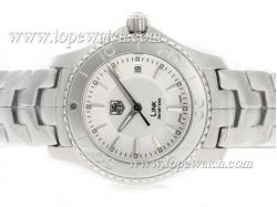 Tag Heuer Link 200 Meters Swiss ETA Movement Stick Markers with White Dial-Lady Size 1:1 Version