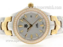 Tag Heuer Link 200 Meters Swiss ETA Movement Two Tone Diamond Bezel with MOP Dial-Lady Size Model 1:1 Version