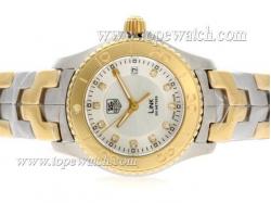 Tag Heuer Link 200 Meters Swiss ETA Movement Two Tone Diamond Markers with White Dial-Lady Size 1:1 Version