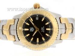 Tag Heuer Link 200 Meters Swiss ETA Movement Two Tone Stick Markers with Black Dial-Lady Size 1:1 Version