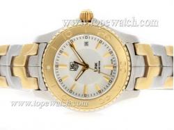 Tag Heuer Link 200 Meters Swiss ETA Movement Two Tone Stick Markers with White Dial-Lady Size 1:1 Version