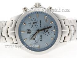 Tag Heuer Link 200 Meters Working Chronograph Stick Marking with Blue MOP Dial - Lady Size