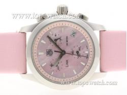 Tag Heuer Link 200 Meters Working Chronograph Stick Marking with Pink MOP Dial - Lady Size