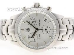 Tag Heuer Link 200 Meters Working Chronograph Stick Marking with Silver Dial - Lady Size