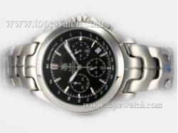 Tag Heuer Link 200 Meters Working Chronograph with Black Dial