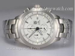 Tag Heuer Link 200 Meters Working Chronograph with White Dial Same Chassis As 7750-High Quality