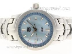 Tag Heuer Link Blue MOP Dial with Stick Marking S/S -Lady Size