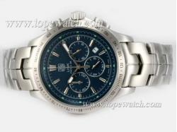 Tag Heuer Link Calibre 36 Working Chronograph with Blue Dial