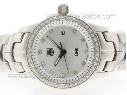 Tag Heuer Link Diamond Marking & Bezel with Silver Dial S/S-Lady Size