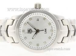 Tag Heuer Link Silver Dial with Diamond Marking S/S -Lady Size