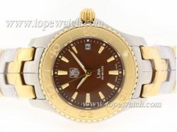 Tag Heuer Link Swiss ETA Movement Two Tone with Brown Dial-Lady Model 1:1 Version