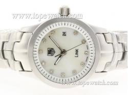 Tag Heuer Link White MOP Dial with Diamond Marking S/S-Lady Size