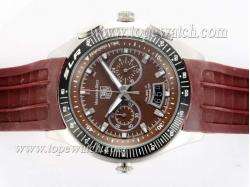 Tag Heuer Mercedes-Benz SLR Working Chronograph with Brown Dial and Rubber Strap