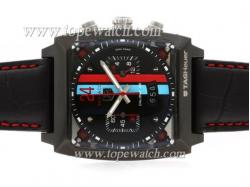 Tag Heuer Monaco 24 Concept Working Chronograph PVD Case with Black Dial-Oversized