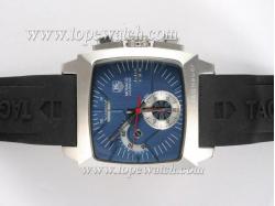 Tag Heuer Monaco Calibre 360 Working Chronograph with Blue Dial-Rubber Strap