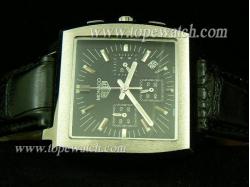 Tag Heuer TAG-059 TAG 008 MONACO CHRONO LEATHER QUARTZ