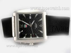 Tag Heuer Tiger Woods Golf  Professional Swiss ETA Movement with Black Dial and Rubber Strap