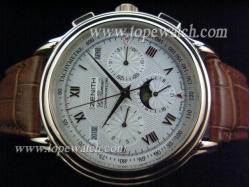 Zenith ZN-004 WHITE DIAL ROSE GOLD CASE AUTO BROWN LEATHER