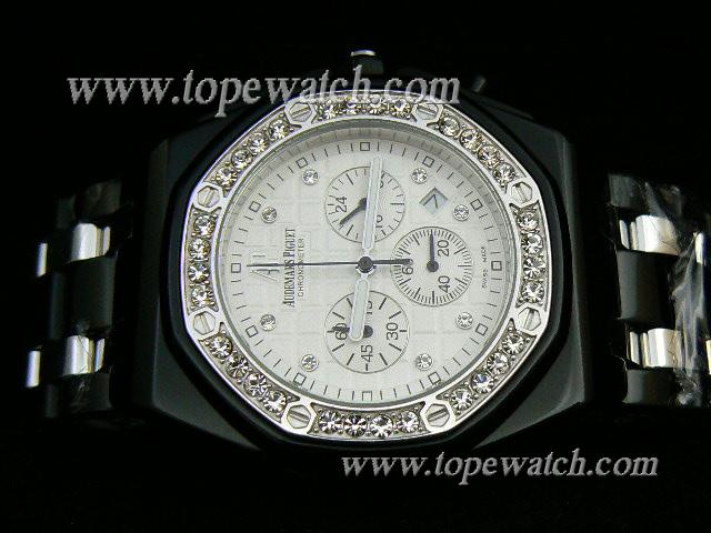 Replica Audemars Piguet_SS Band_Silver Case_White Face_42mm/11mm_Quartz