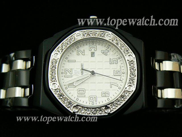 Replica Audemars Piguet_SS Band_Silver Case_White Face_42mm_Quartz