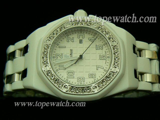 Replica Audemars Piguet_SS Band_Silver Case_White Face_42mm_Quartz