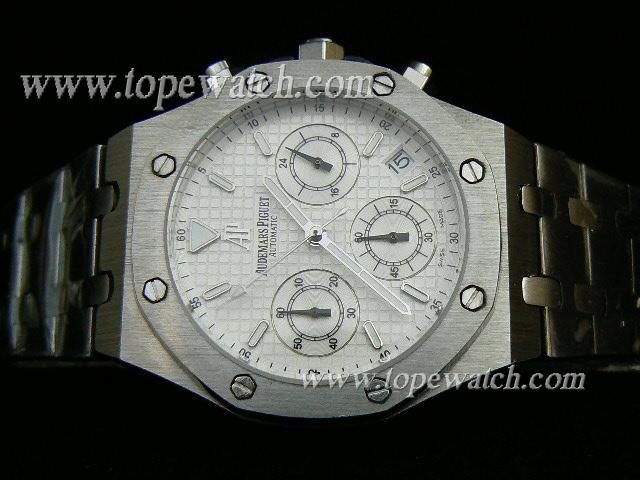 Replica Audemars Piguet_SS Band_SS Case_White Face_42mm/11mm_Quartz