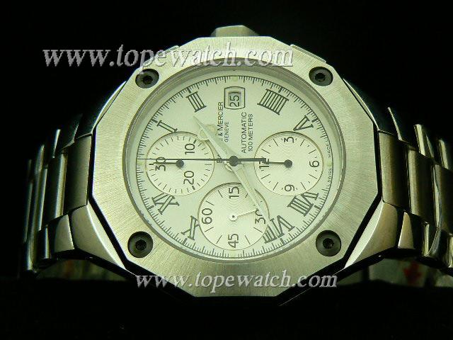 Replica BM01006 BAUME MERCIER RIVERIA XXL SS CHRONO A-7750 WHITE