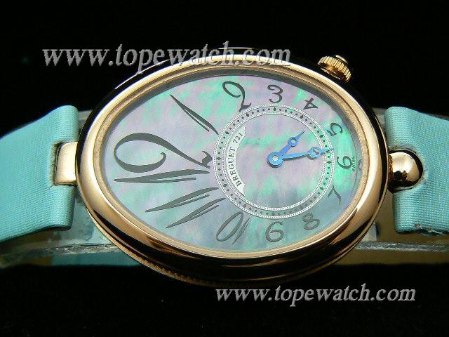 Replica Breguet BG-023 BREGUET 008-1 GOLD 721 QUARTZ PEARL BLUE LEATHER