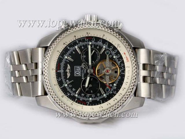 Replica Breitling Bentley Automatic Tourbillon with Black Dial