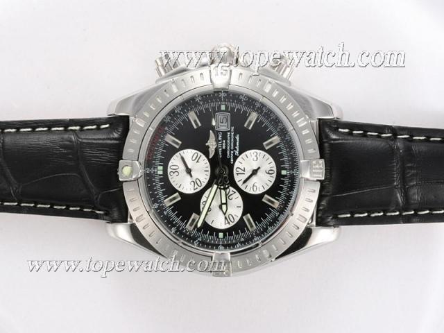 Replica Breitling Chronomat Evolution Chronograph Automatic with Black Dial