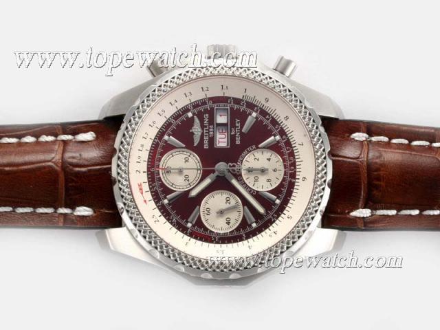 Replica Breitling for Bentley GT Chronograph Asia Valjoux 7750 Movement with Brown Dial-New Version