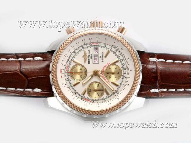 Replica Breitling for Bentley GT Chronograph Asia Valjoux 7750 Movement with White Dial