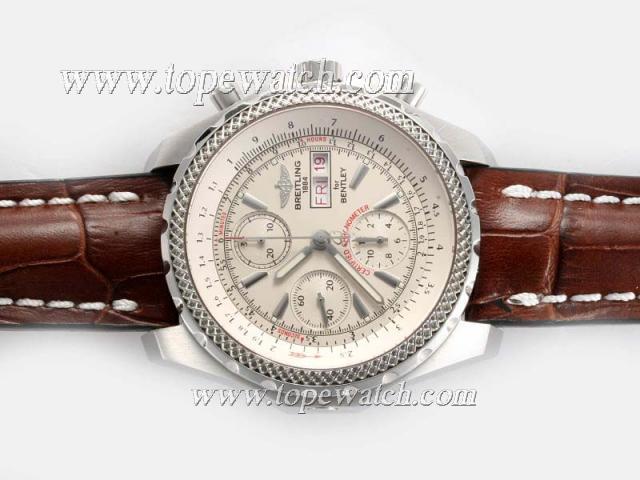 Replica Breitling for Bentley GT Chronograph Asia Valjoux 7750 Movement with White Dial-New Version