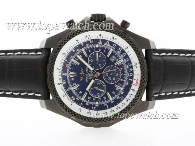 Replica Breitling for Bentley Motors Chronograph Automatic PVD Case with Blue Dial