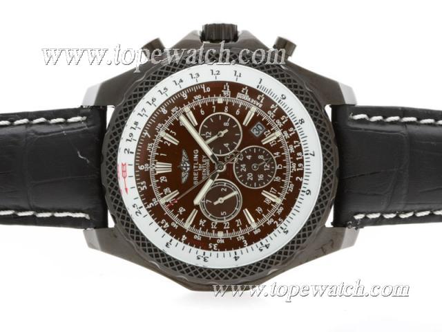 Replica Breitling for Bentley Motors Chronograph Automatic PVD Case with Brown Dial