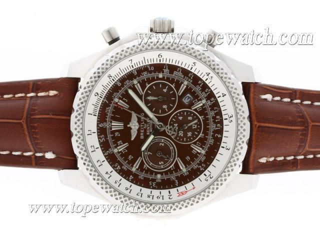 Replica Breitling for Bentley Motors Chronograph Automatic with Brown Dial and Strap