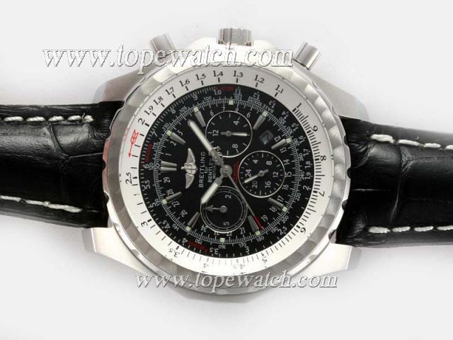 Replica Breitling For Bentley Motors T Chronograph Automatic with Black Dial-Deployment Buckle